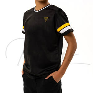 Nouveau style tendance Maillot de football américain Haute qualité Respirant Grande taille Manches courtes 100% polyester pour enfants - Product Image 1