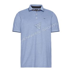 Polo décontracté d'été pour hommes qualité d'usine marque personnalisée à manches courtes haute couture en toile de coton motif solide design - Product Image 1