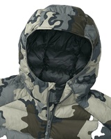 Veste matelassée camouflage imperméable haut de gamme, vente en gros personnalisée, manteau d'hiver chaud pour homme, parka rembourrée à capuche, vêtements d'extérieur