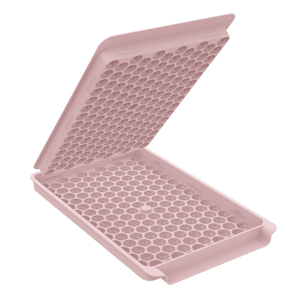 Plastic PP Refrigerator 4 Pack Small Ice Cube Tray Box Stackable Ice Cube Tray with Lid and Bin
