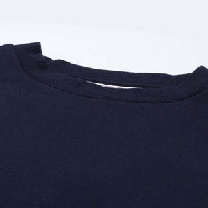 Sudadera de punto de algodón transpirable con logo personalizado estampado frontal, estilo casual de otoño para hombre, con bloques de color, cuello redondo, corte regular. - Product Image 5