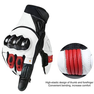 Guantes de carreras de medio dedo para hombre, impermeables, a prueba de viento, de cuero genuino, guantes de seguridad para moto, ciclismo, motociclismo, precio - Product Image 3