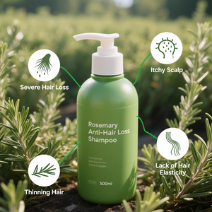 Champú para el crecimiento del cabello Aceite de Romero-Anti-caspa Nutritivo Reduce el desprendimiento Voluminizador Fórmula <span class=keywords><strong>2</strong></span> en 1 Unisex DHT Blocker Bulk OEM - Product Image 4