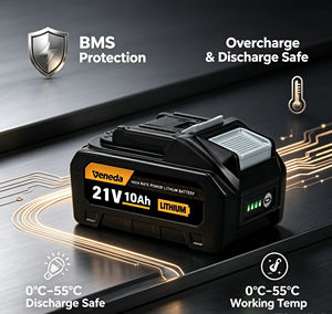 18V 10Ah 无绳电动工具替换电池 21700 <span class=keywords><strong>3</strong></span> 芯 5S2P 50A 高放电锂电池组 OEM ODM 工厂 - Product Image 5