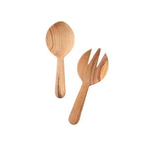 Juego de cubiertos de madera de alta calidad para cena, cuchara, tenedor, cuchillo, servidores de ensaladas, venta al por mayor, último producto - Product Image 2