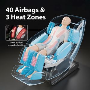 Sillón de Masaje Corporal Completo Shiatsu con Gravedad Cero, Reclinable, con Modos Automáticos, Calor en Cintura y Pantorrillas, Masaje de Pies, Extensión de Reposapiés - Product Image 3