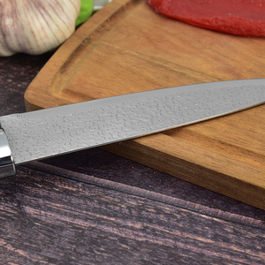 Cuchillo de chef de cocina de 7 pulgadas de color rosa al por mayor con hoja afilada de acero inoxidable para cortar carne, frutas y verduras - Product Image 4