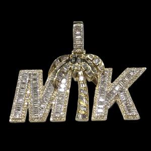 Colgante de Diamante CVD con Forma de Corte Baguette, Joyería Fina de Diseño Único, Oro Macizo de 14K, Hip Hop, IGI Certificado para Hombre - Product Image 5