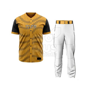 Uniformes de Béisbol Deportivos de Fabricación Propia, Conjuntos Personalizados en Color, Alta Calidad, Transpirables, Tallas Grandes para Adultos, 100% Poliéster - Product Image 1