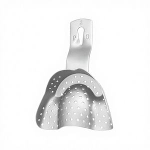 Bandeja de Impresión Maxilar de Acero Inoxidable Parcialmente Dentada para Dentición Parcial # 2 Arcos Superiores de Uso Profesional Dental - Product Image 1