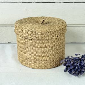 Cajas y Contenedores de Almacenamiento de Pasto Marino Más Vendidos, Caja de Pasto Marino Natural, Contenedor de Paja Ecológico con Tapa - Product Image 1