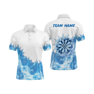 Polo réversible unisexe grande taille 100% polyester impression numérique séchage rapide impression personnalisée vente en gros fléchettes vêtements de sport pour garçons - Product Image 2