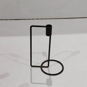 Portavelas Hecho a Mano para Decoración del Hogar, Portavelas de Metal con Revestimiento de Polvo Negro de Hierro, Vaso Elegante - Product Image 3