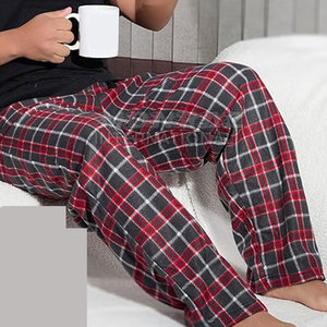 Pantalones de franela de algodón 100% de la mejor calidad para hombre, tamaño personalizado, cintura media, estilo informal, recto para uso al aire libre, diseños OEM - Product Image 2