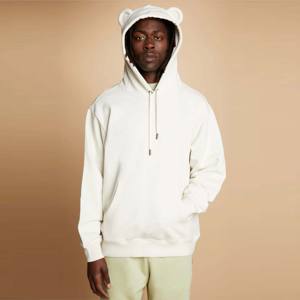 Mens Classic Bear Ear Oyster Hoodie-Pull à capuche chaud et ludique avec oreilles d'ours pour un look unique et confortable au quotidien - Product Image 1