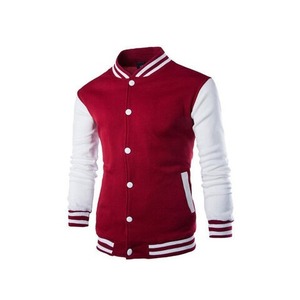 Vestes universitaires pour hommes grande taille, vente en gros de vestes universitaires vierges, logo personnalisé, veste universitaire unie à lettres pour hommes - Product Image 4