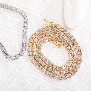 สร้อยคอโซ่เทนนิส4มม./5มม. ใหม่ล่าสุดสไตล์ฮิปฮอปเครื่องประดับเพชรโมอิสซาไนท์สำหรับผู้ชายและผู้หญิง - Product Image 4