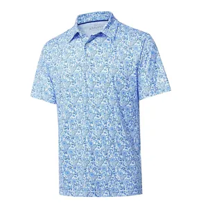 Derniers t-shirts polo pour hommes t-shirts polo à manches courtes évacuant l'humidité t-shirt athlétique à col polo de tennis pour hommes - Product Image 2