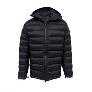 Chaquetas de Invierno para Hombre de Diseñador, Chaqueta Acolchada Negra Impermeable y Suave Personalizada con Capucha y Logotipo Frontal - Envío DDP al por Mayor - Product Image 1