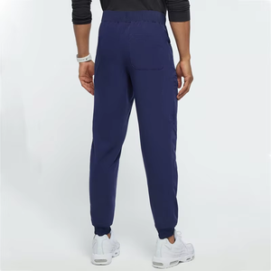 ชุดเครื่องแบบทางการแพทย์สำหรับผู้ชายชุดยูนิฟอร์มผ้าโพลีเอสเตอร์สแปนเด็กซ์แขนสั้นคอวีขนาดมืออาชีพจากสหรัฐอเมริกา - Product Image 4