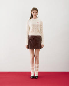 Suéter de Punto Formal de Manga Larga 100% Algodón para Mujer, Corte Regular con Tejido de Retazos por Routine - Product Image 3