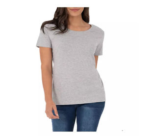 เสื้อยืดผ้าฝ้ายโพลีเอสเตอร์สำหรับผู้หญิงคุณภาพสูงเข้ารูปเนื้อนุ่มออกแบบโลโก้ได้ตามต้องการฤดูร้อน - Product Image 1