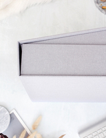 Luxuriöse Klappbox mit 3-Ring-Ordner |   Premium-Aktenbox für Dokumente, Erinnerungsstücke & Fotoalben