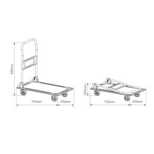 Carrello con piattaforma pieghevole e freni, max. 150 kg (GSC 502007001) - Product Image 3