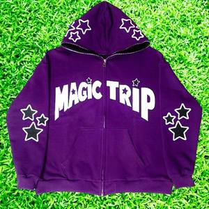 Wholesale Mens 100% Cotton Plain <b>Full</b> <b>Zip</b> <b>up</b> <b>Hoodie</b> Custom Logo Hoodies Men Oversize Pullover Blank Heavy Weight Hoodies - Product Image 3