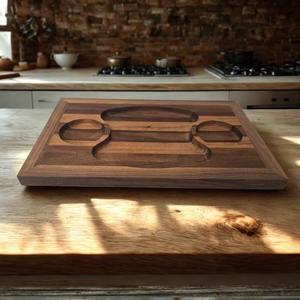 Plateau de service en bois artisanal pour la maison, utilisation en cuisine, plateau de service en bois de taille personnalisée - Product Image 2