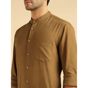 Amanush <b>Mens</b> Solid Mandarin Collar Cotton Casual <b>Shirt</b> Full Sleeve Breathable Poplin Fabric Spring Style <b>Mens</b> Wear <b>Shirts</b> - Product Image 2