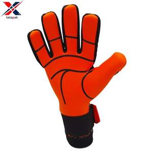 Guantes de Portero de Fútbol de Cuero de Alta Calidad para Exteriores, Cómodos, Duraderos, Absorbentes de Impactos, Impermeables, Antideslizantes, con Correa de Muñeca Ajustable - Product Image 3