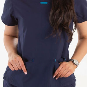 Trajes médicos vaqueros desechables al por mayor, conjuntos de uniformes hospitalarios para médicos y enfermeras, uniformes quirúrgicos de enfermería para hombres y mujeres - Product Image 4