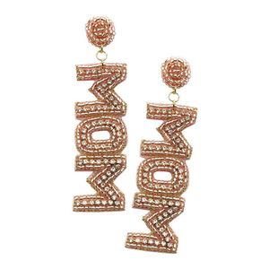 Elección trabajo hecho a mano con cuentas ORO MOM bordado pendientes elegante lujo hermoso Premium y elegante diseñador joyería para niña - Product Image 5