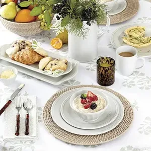 Elegante juego de cucharas de cubiertos de acero inoxidable con mango de madera de bambú Cubiertos de restaurante Premium Utensilios de plata para Cocina - Product Image 4