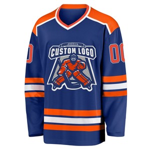 Jersey de Hockey sobre Hielo Personalizado con Impresión por Transferencia de Calor, 100% Poliéster, Antibacterial, Transpirable, de Secado Rápido, OEM, Venta al Por Mayor - Product Image 3