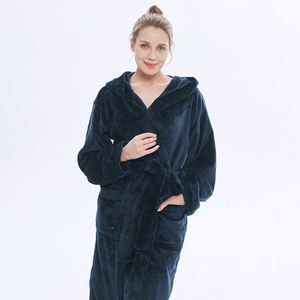 เสื้อคลุมอาบน้ำผ้าฝ้ายสุดหรูสำหรับชายและหญิงเสื้อคลุมผ้าขนหนูเนื้อนุ่มซึมซับดี - Product Image 4