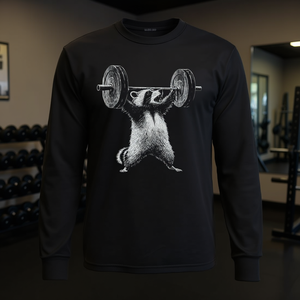 Maglietta a Maniche Lunghe per Allenamento con Pesi Deadlift Raccoon Gym - Prodotto Promozionale - Product Image 3