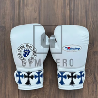 Guantes de Boxeo GYMSTERO Personalizables con Cordones, de Cuero Genuino, Correa de Muñeca Ajustable, Protección Completa para los Dedos, Ligeros y de Alta Calidad