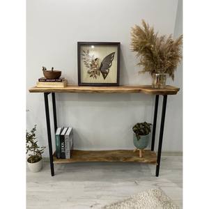 Table console de couloir moderne de haute qualité, en bois massif, meubles faits à la main, table de salon, cadeau de pendaison de crémaillère - Product Image 5