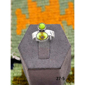 Bague ajustable style Southwest en turquoise Palomino et argent sterling, sertie clos, style bohème affirmé, pour usage quotidien, pierre taille poire - Product Image 5