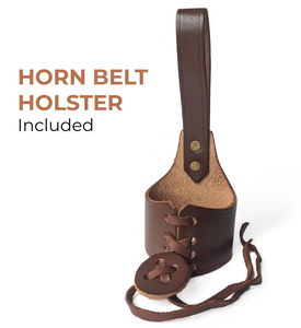 Lot de corne à boire en corne de buffle incurvée le plus vendu Style animal sculpté avec support et étui pour une utilisation souvenir - Product Image 4