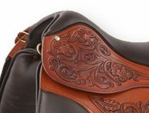 Selle de dressage anglaise de haute qualité pour l'équitation siège en cuir souple fin équipement équin - Product Image 5