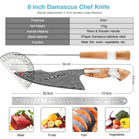 Couteau de cuisine professionnel, design moderne, ambidextre, durable, fait main, service OEM/ODM de haute qualité, personnalisable en gros