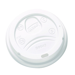 Couvre-gobelets Dixie Dome pour gobelets en papier chauds de 10 à 16 oz, blancs, 1000/carton (D9542) - Product Image 4