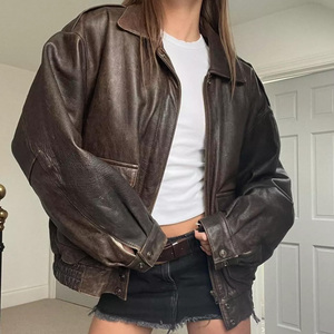 Chaqueta de Cuero Genuino para Mujer de Primera Calidad, Estilo Casual, Corte Entallado, Chaquetas de Cuero Originales, Chaqueta de Cuero de Moda para Mujer - Product Image 6