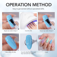 Robifel 7ml Top Coat Effet Vague 3D Ondulation d'Eau Marque Privée Sans HEMA ni TPO Sans Résidu Cristal pour Nail Art Dégradé