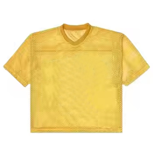 เสื้อยืดบ็อกซี่แบบสั่งทำของผู้ชายเสื้อยืดผ้าฝ้าย100% โอเวอร์ไซส์ผ้าฝ้าย100% ตาข่ายพิมพ์ลายทรงหลวม - Product Image 2