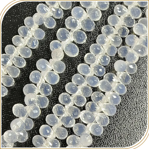 Piedra preciosa de cuarzo hielo Natural de alta calidad AAA facetada Briolette lágrima 8 pulgadas hebra tamaño 5 6mm aproximadamente fabricación de joyas bajo - Product Image 5