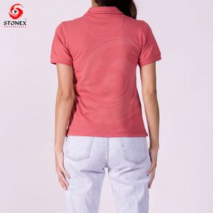 Mujeres Unisex Oem logotipo personalizado impreso polos sólido publicidad etiqueta camiseta en blanco liso personalizado Polo camiseta - Product Image 4